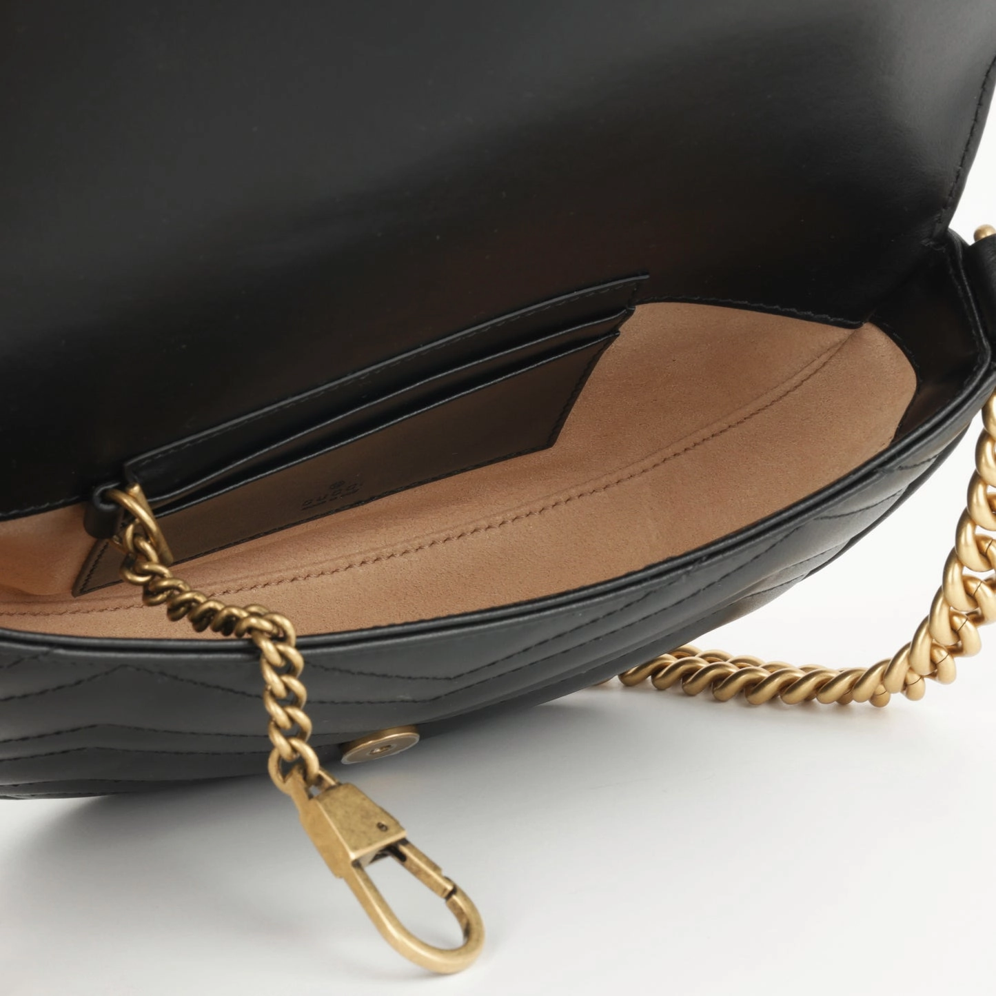 Gucci - Mini GG Crossbody Bag - Black Matelass Chevron AGHW - Unused