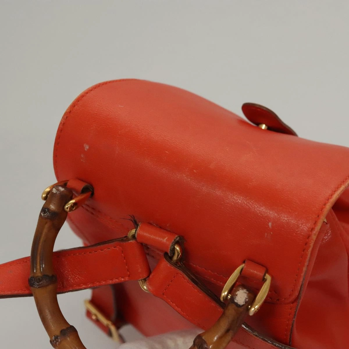 Gucci Bamboo Leather Backpack Bag (Pre-Owned)