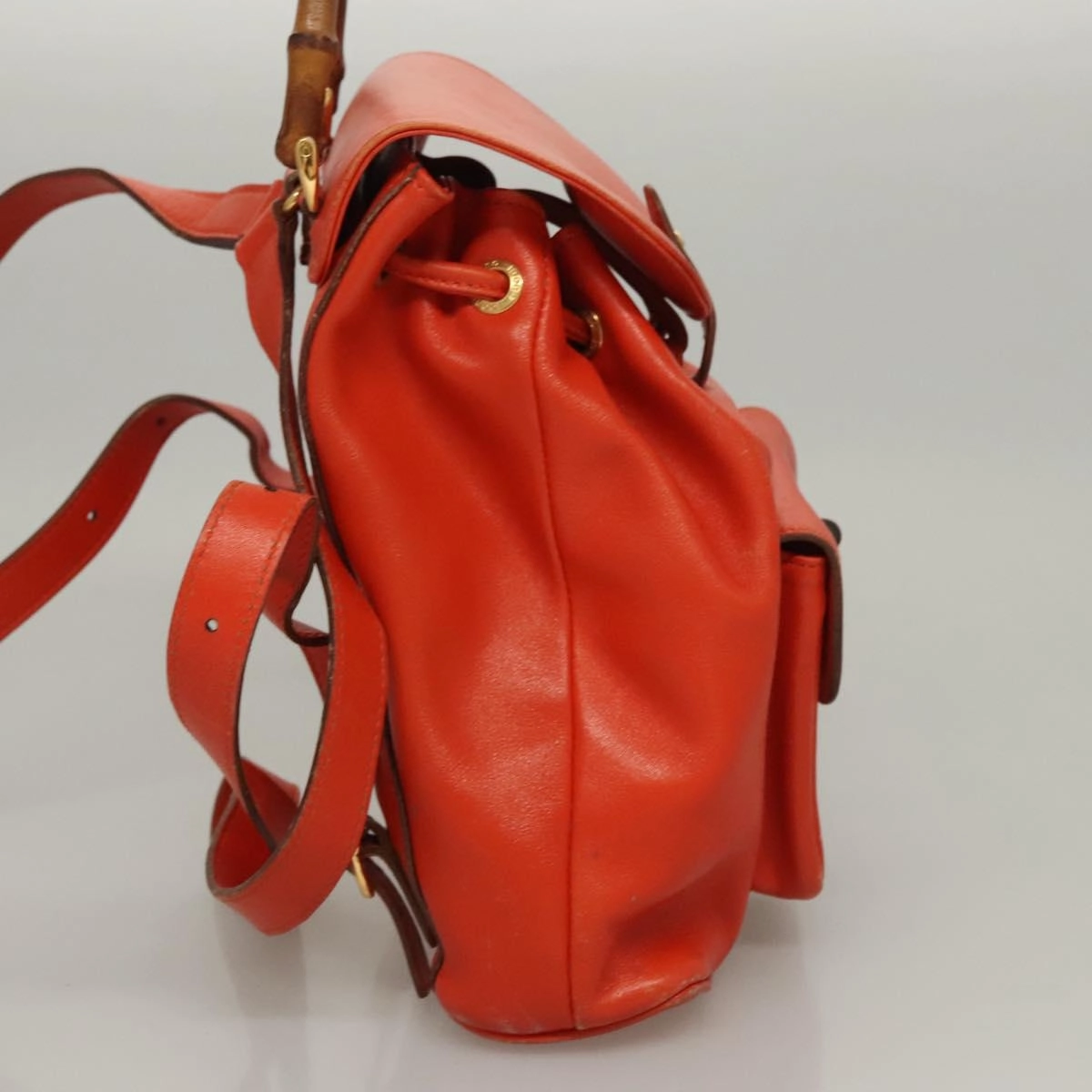 Gucci Bamboo Leather Backpack Bag (Pre-Owned)