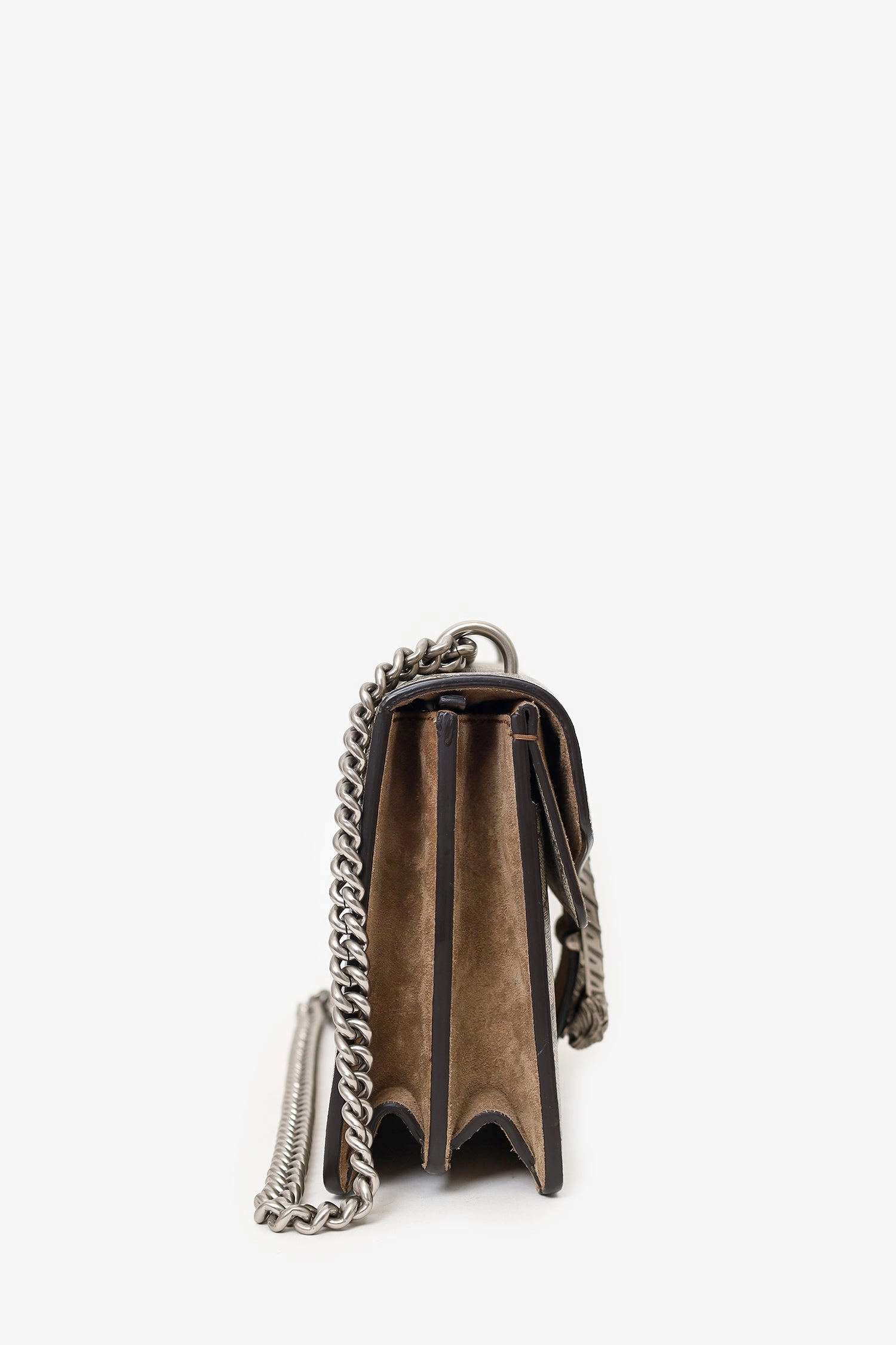 Gucci Beige GG Supreme Canvas/Suede Small Dionysus Shoulder Bag
