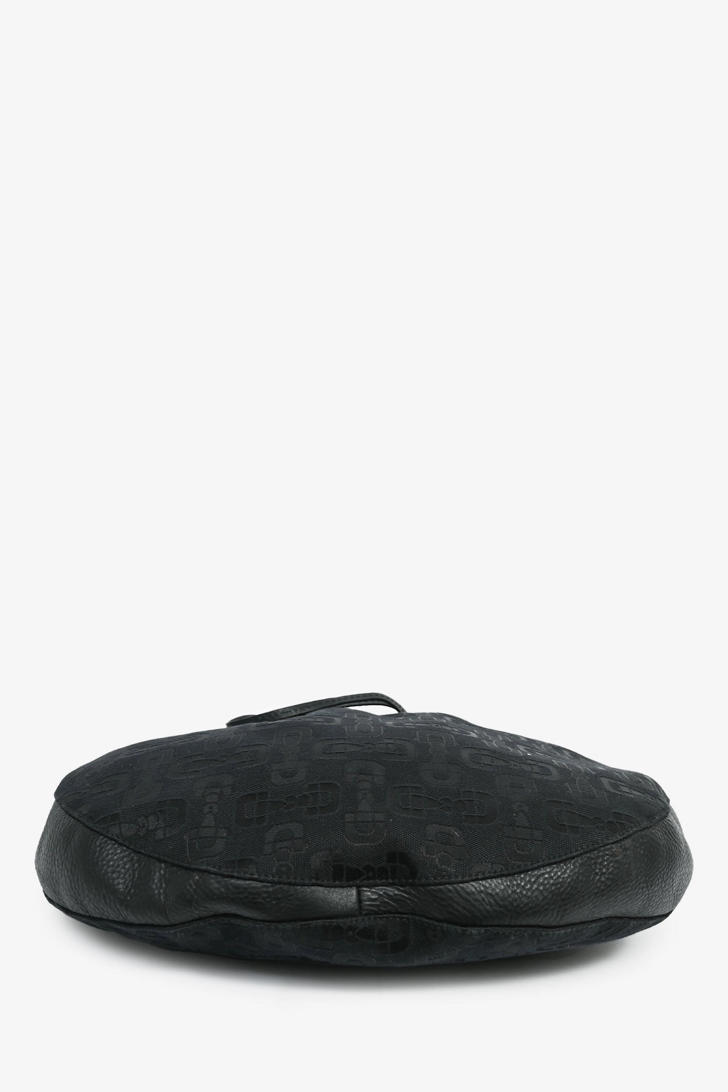 Gucci Black Canvas Logo Shoulder Bag