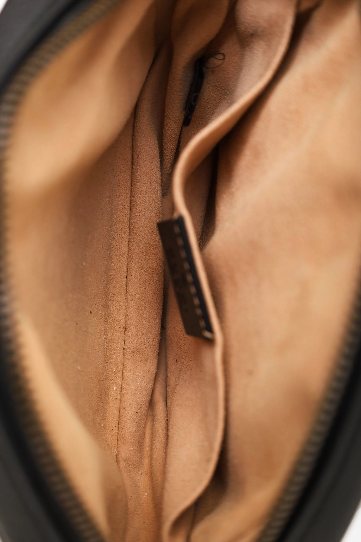 Gucci Black Chevron Leather Marmont Belt Bag