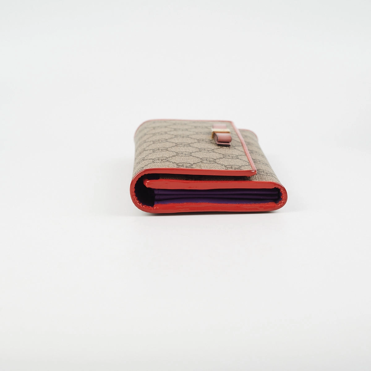 Gucci Bow Long Wallet Monogram Canvas