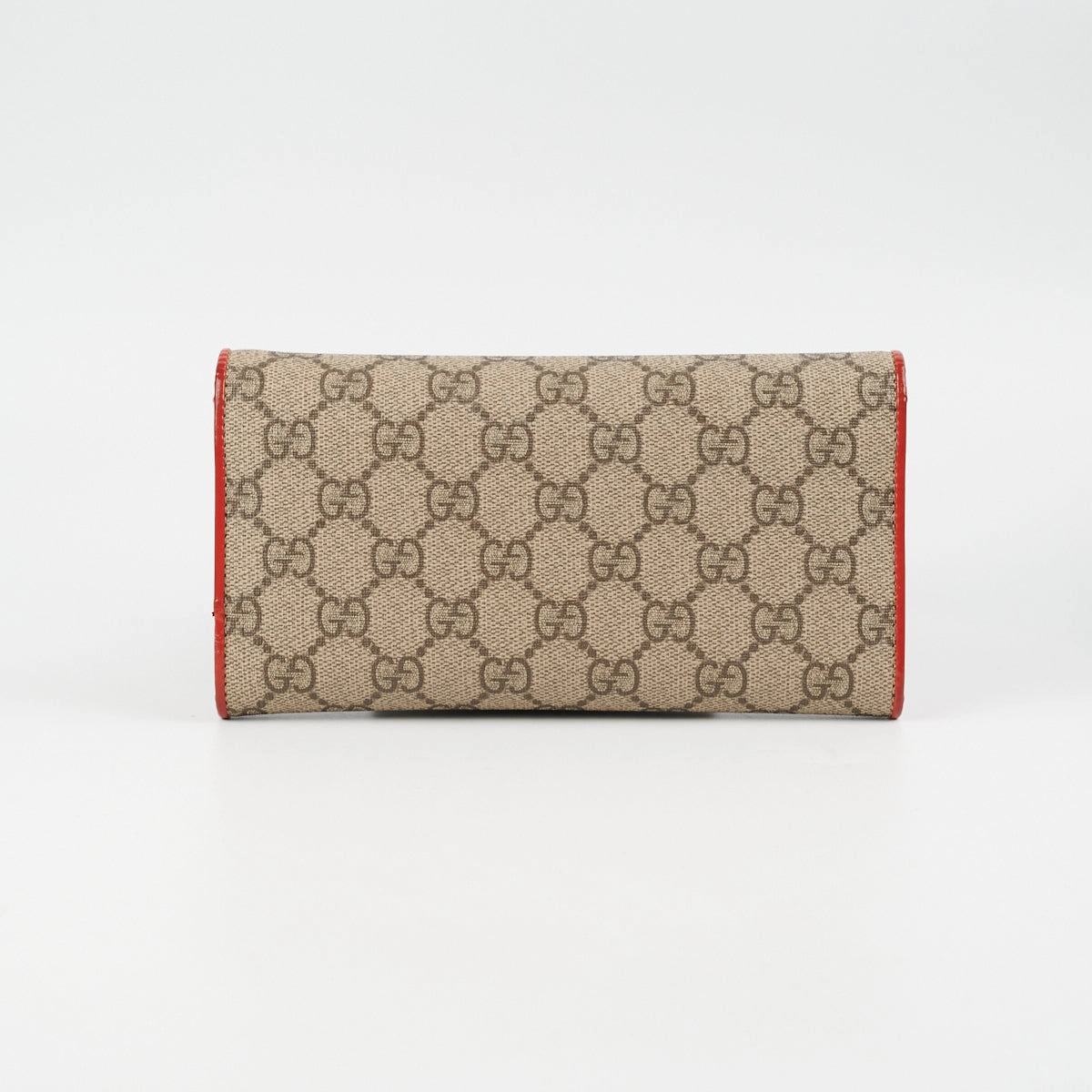 Gucci Bow Long Wallet Monogram Canvas