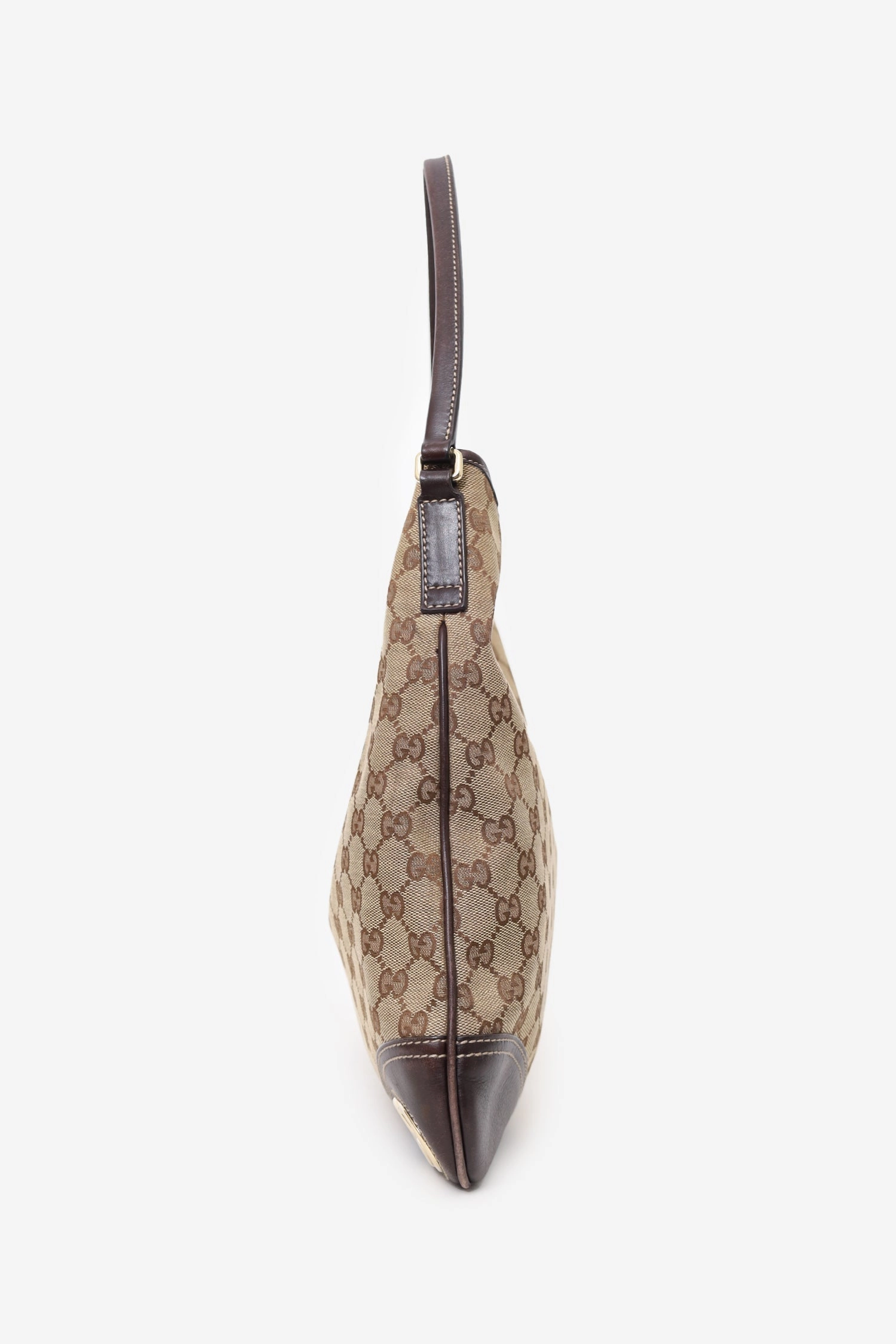 Gucci Brown Monogram Medium New Britt Hobo with Strap 'As Is'