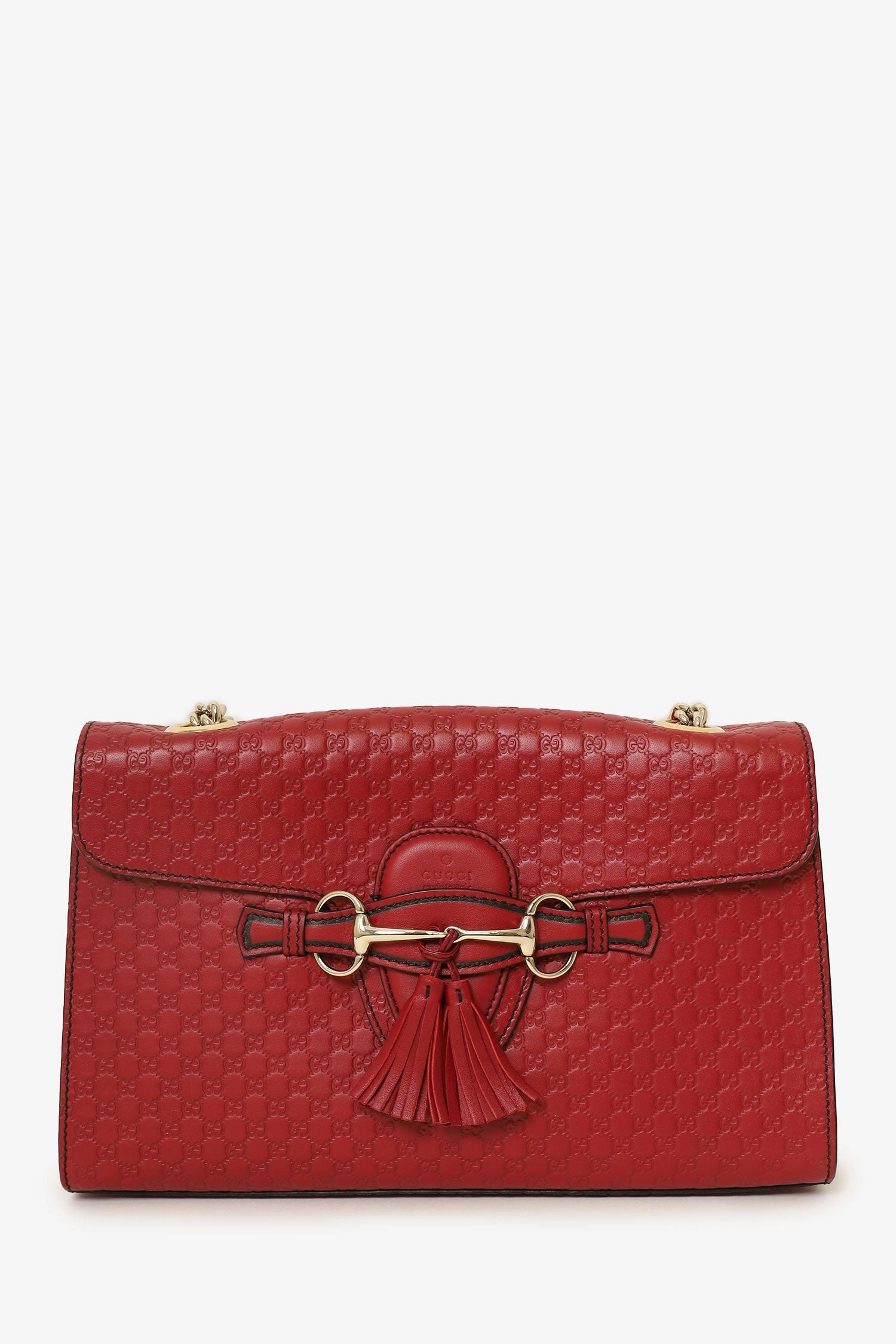 Gucci Burgundy Guccisima Leather 'Emily' Chain Crossbody