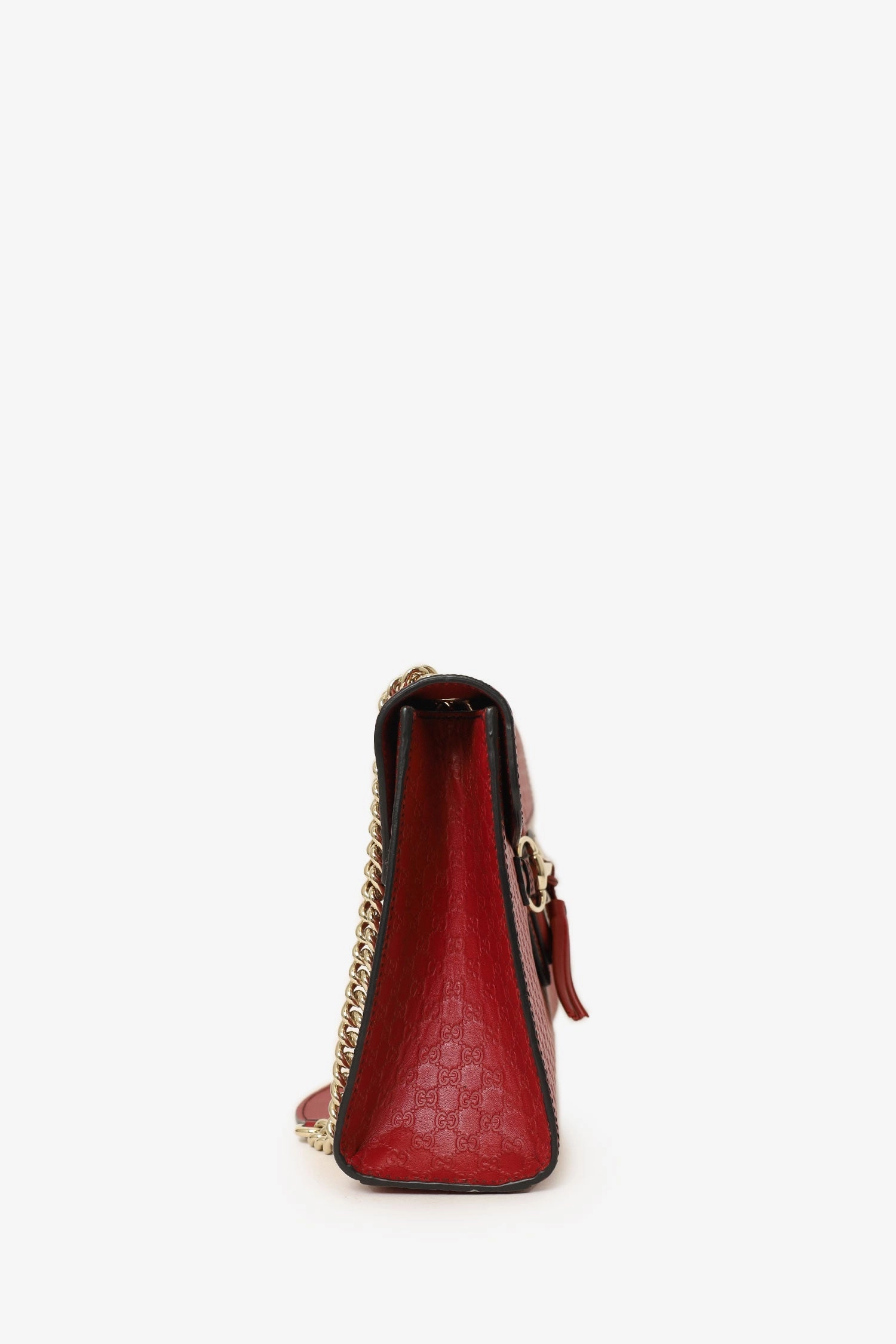 Gucci Burgundy Guccisima Leather 'Emily' Chain Crossbody