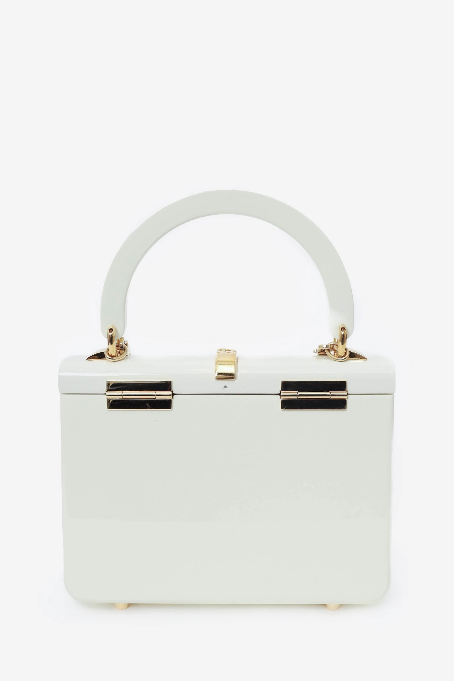 Gucci White Plexiglass \'Sylvie 1969\' Bag with Chain
