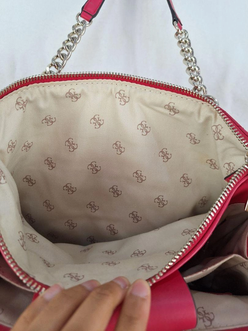 Guess Apple Pink Monogram Bag