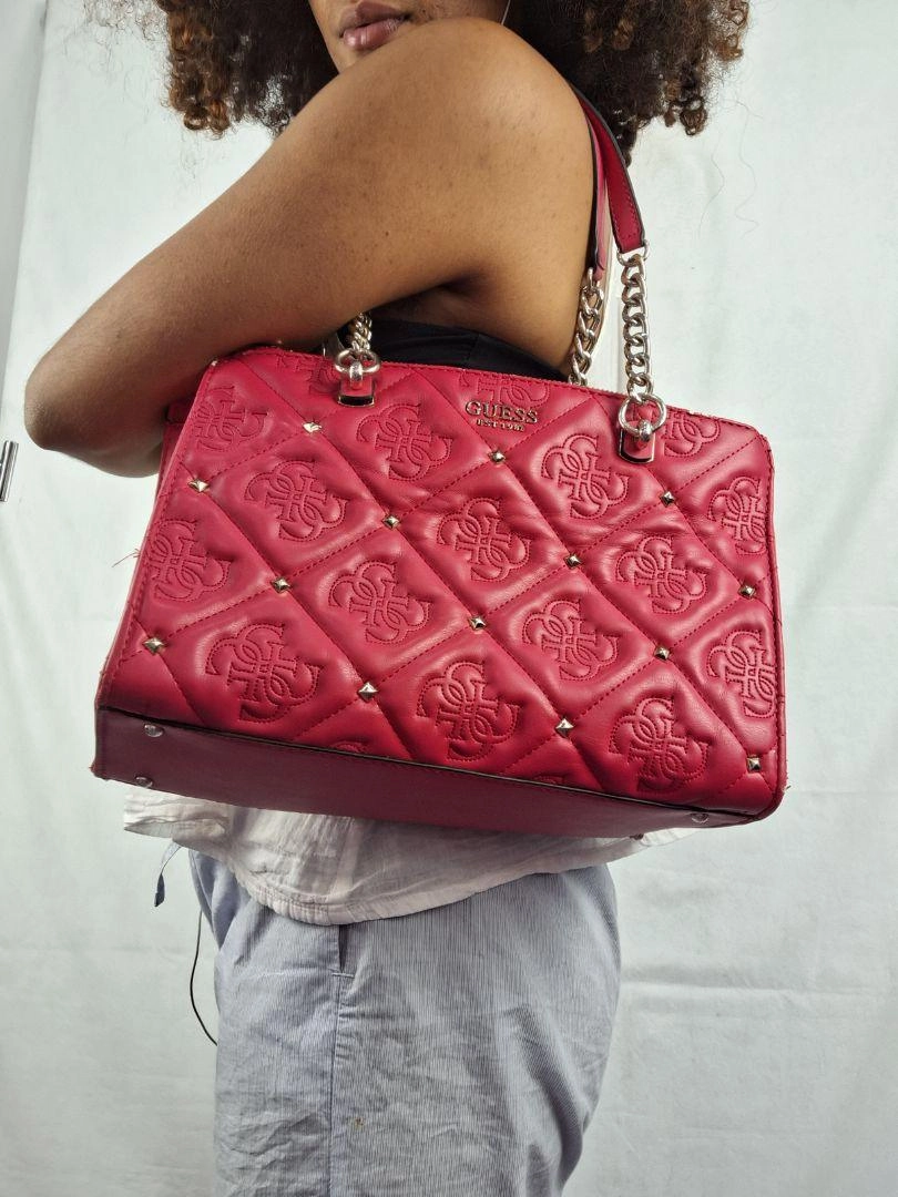 Guess Apple Pink Monogram Bag