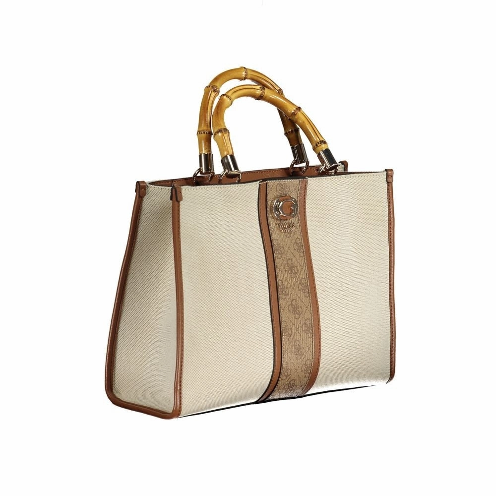 Guess Jeans Beige Cotton Women's Handbag