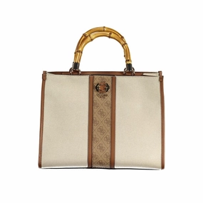 Guess Jeans Beige Cotton Women's Handbag