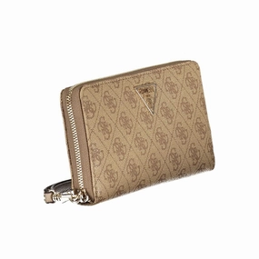 Guess Jeans Beige Polyethylene Women's Wallet
