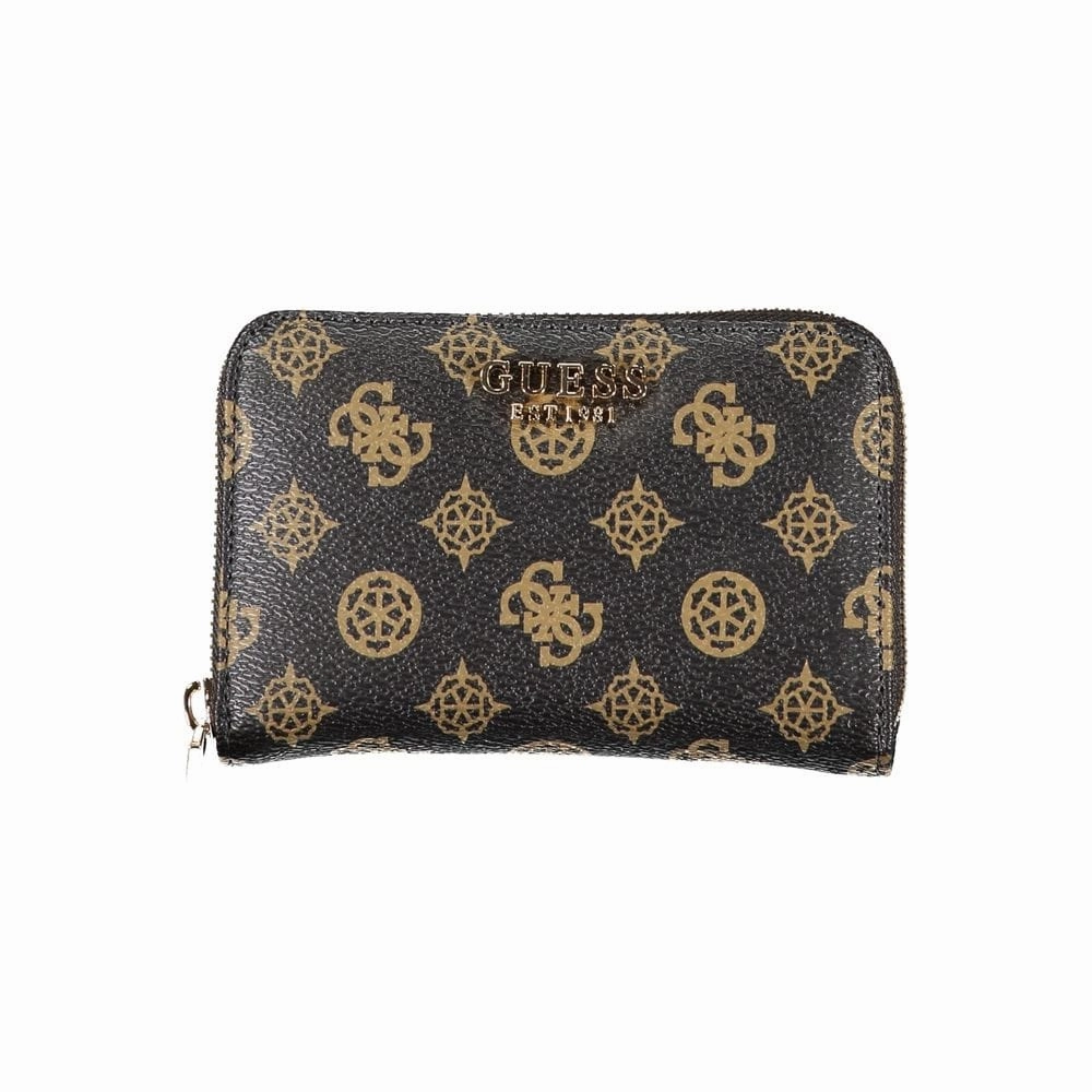 Guess Jeans Chic Brown Polyethylene Wallet with Logo Women's Detail