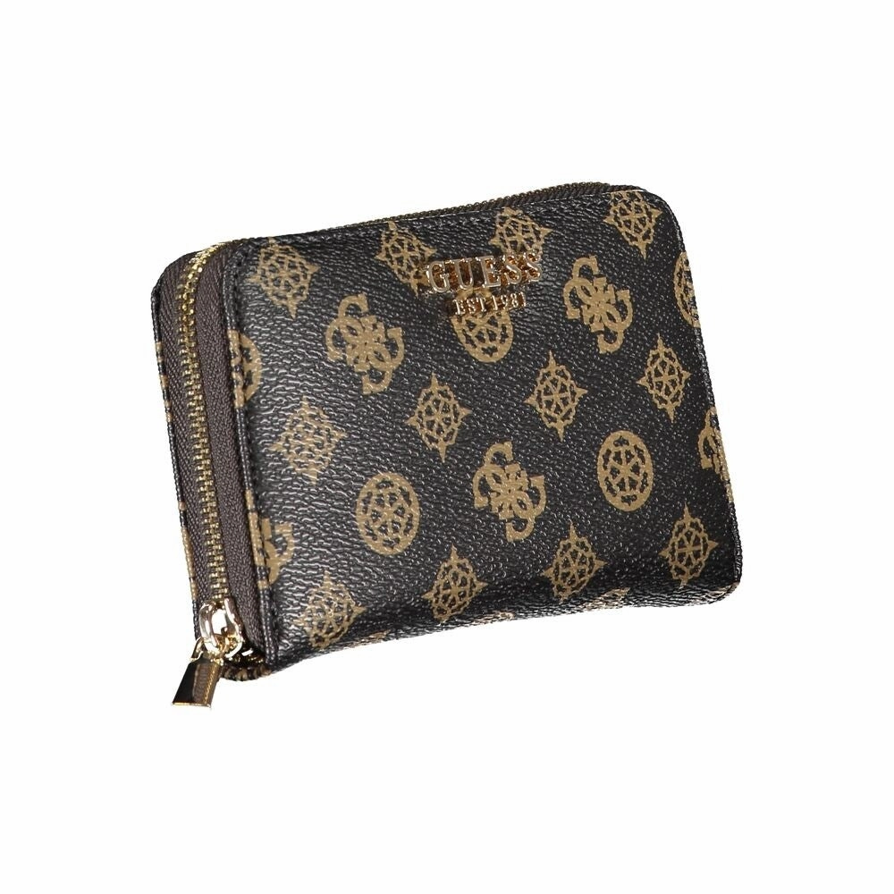 Guess Jeans Chic Brown Polyethylene Wallet with Logo Women's Detail