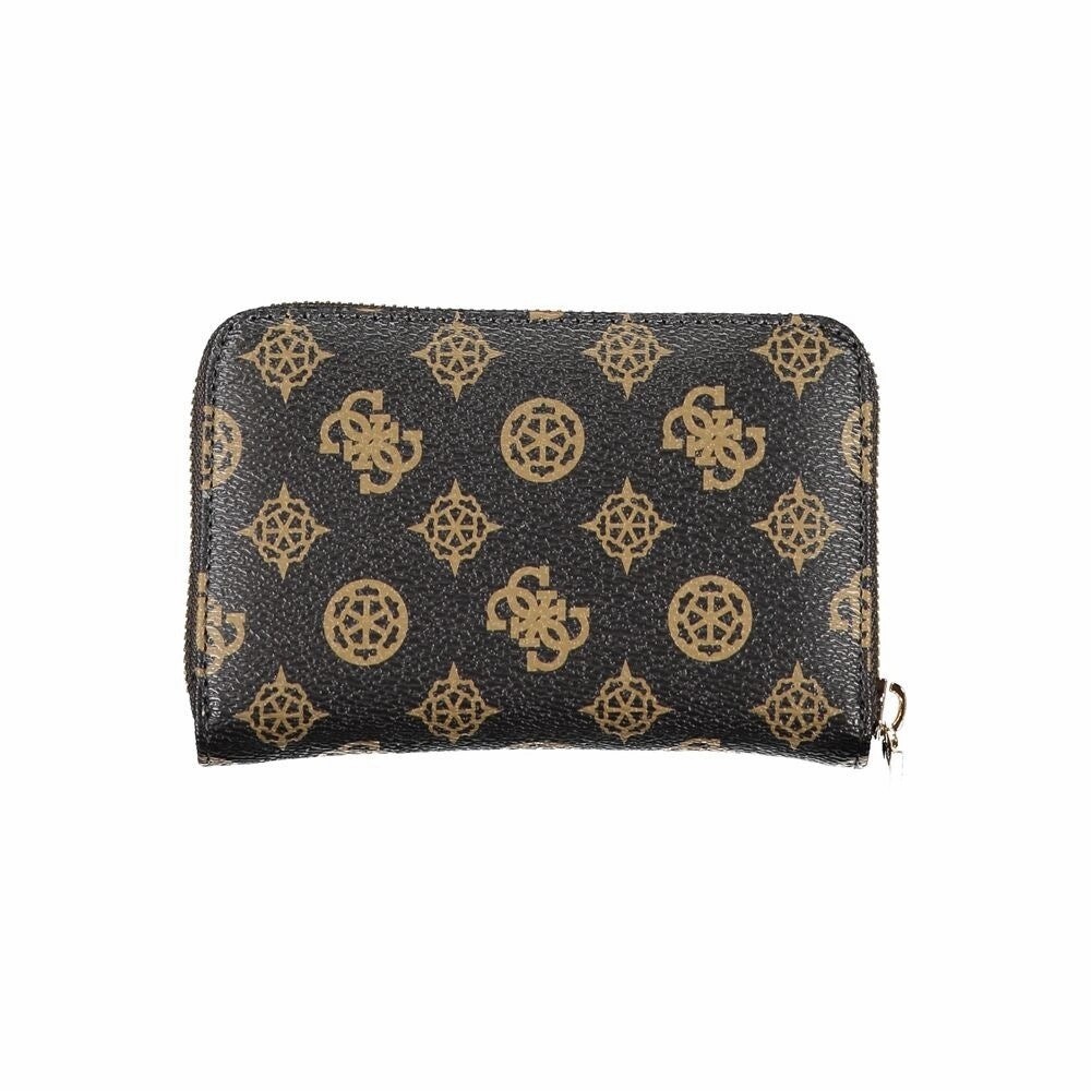 Guess Jeans Chic Brown Polyethylene Wallet with Logo Women's Detail