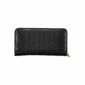 Guess Jeans Elegant Black Polyethylene Wallet with Zip Women's Closure - One Size