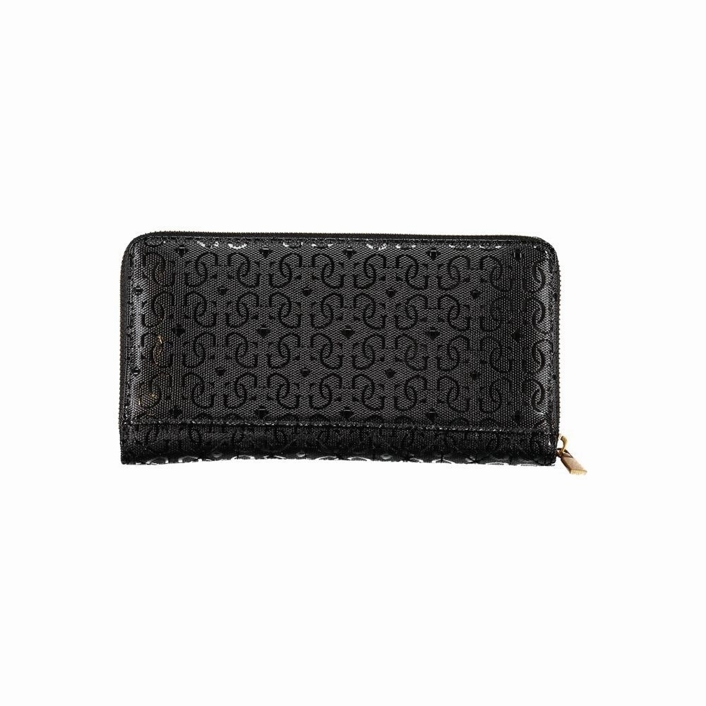Guess Jeans Elegant Black Polyethylene Wallet with Zip Women's Closure - One Size