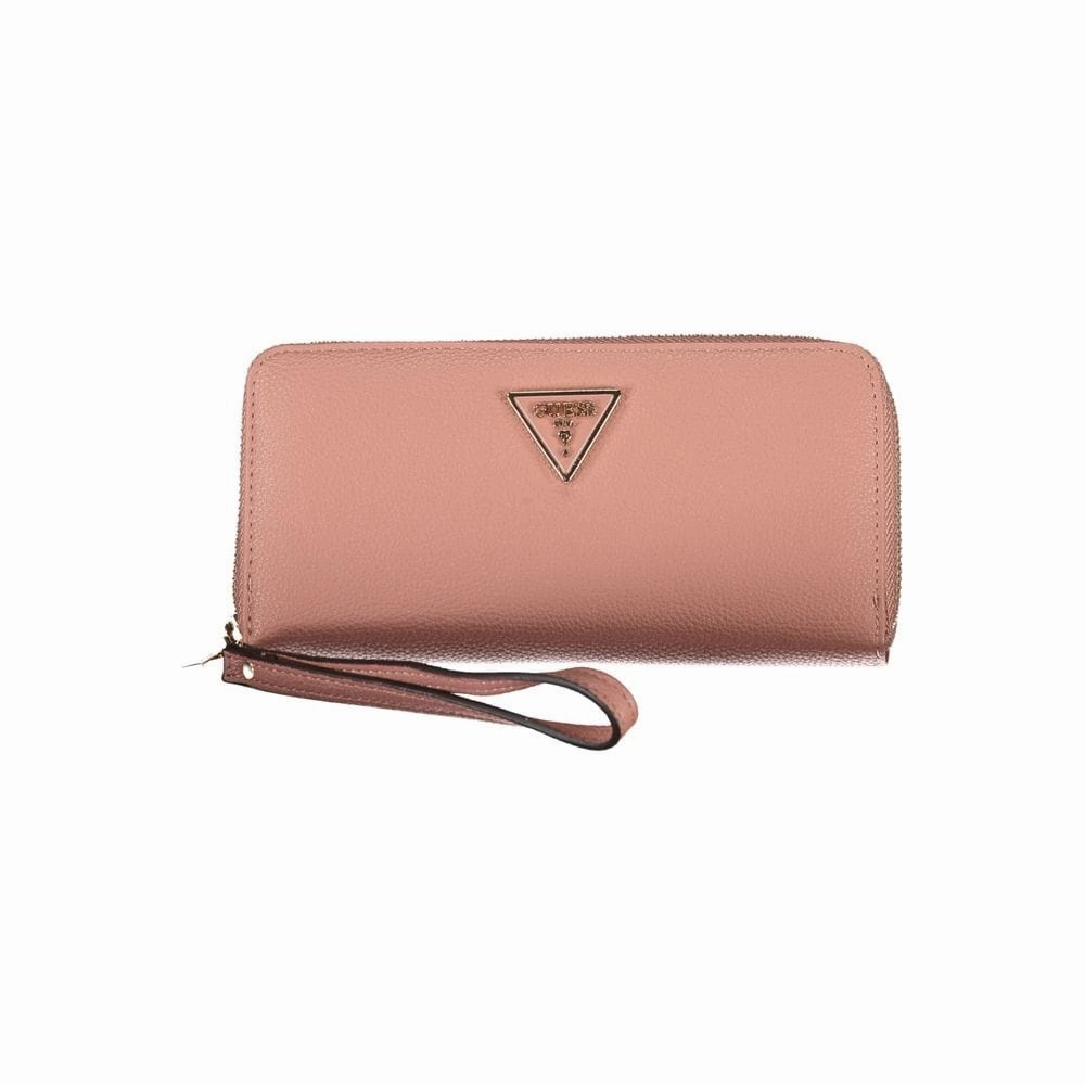 Guess Jeans Elegant Pink Polyethylene Wallet with Women's Logo