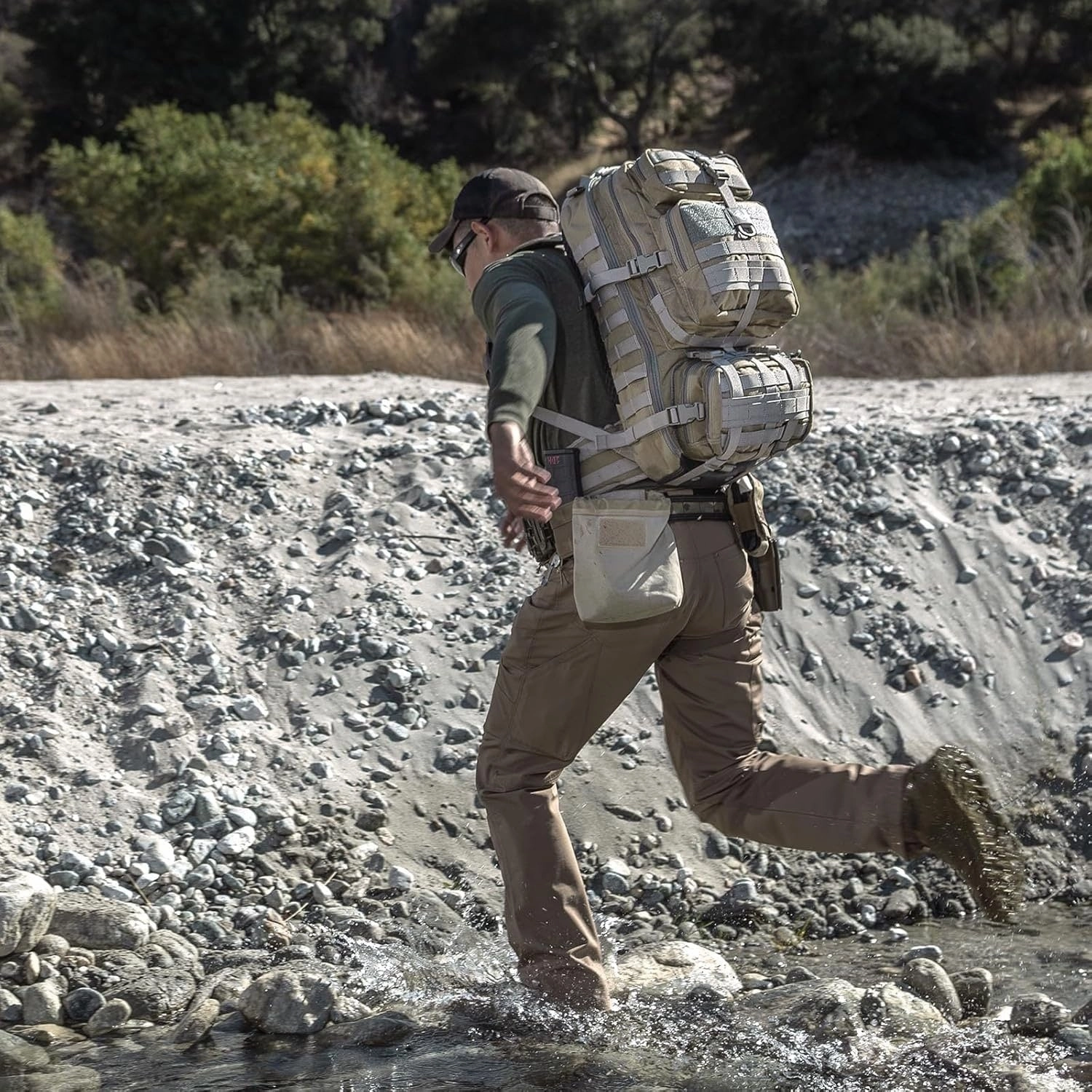 Gyrfalcon 36L Tactical Backpack, Detachable Waist, Khaki Foliage