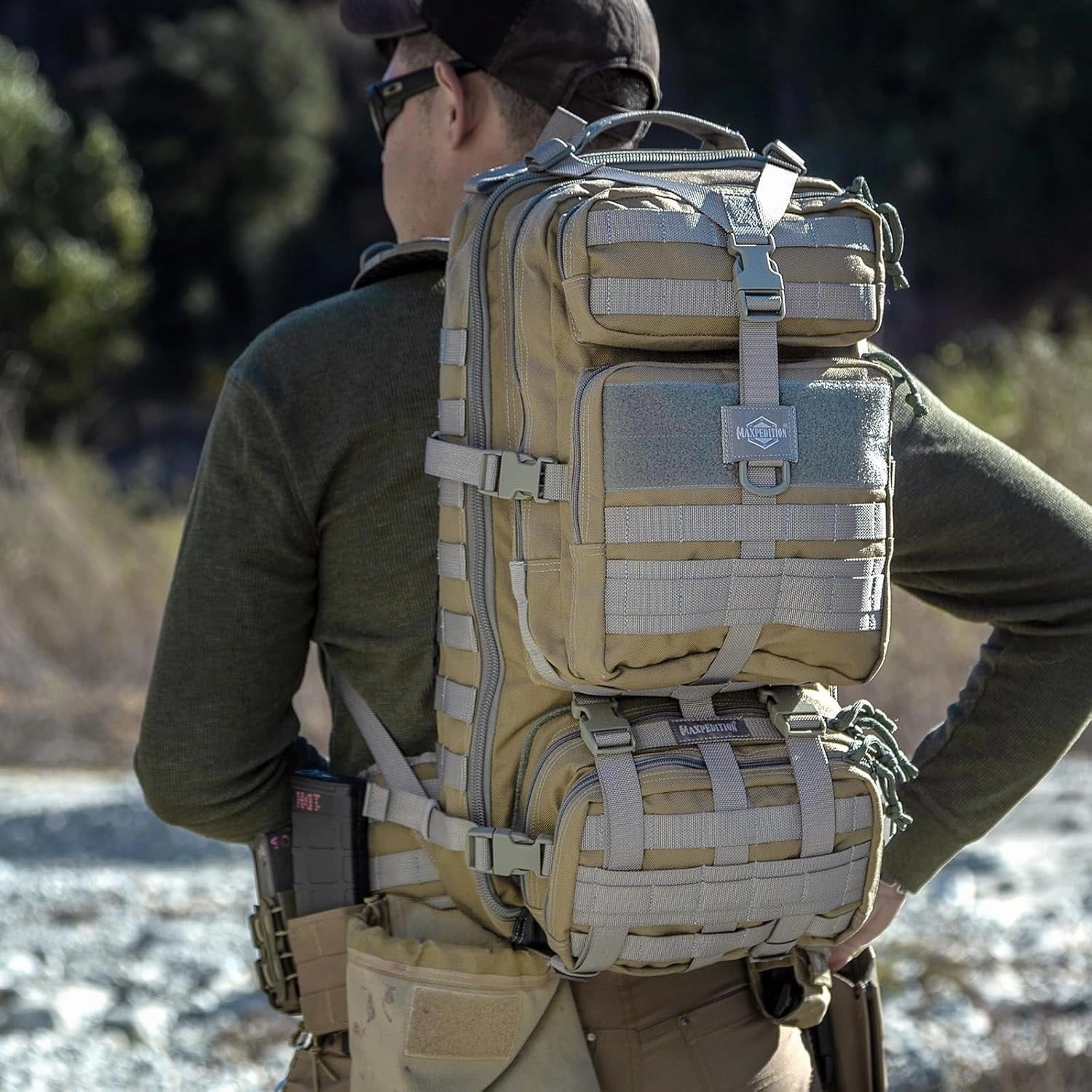 Gyrfalcon 36L Tactical Backpack, Detachable Waist, Khaki Foliage