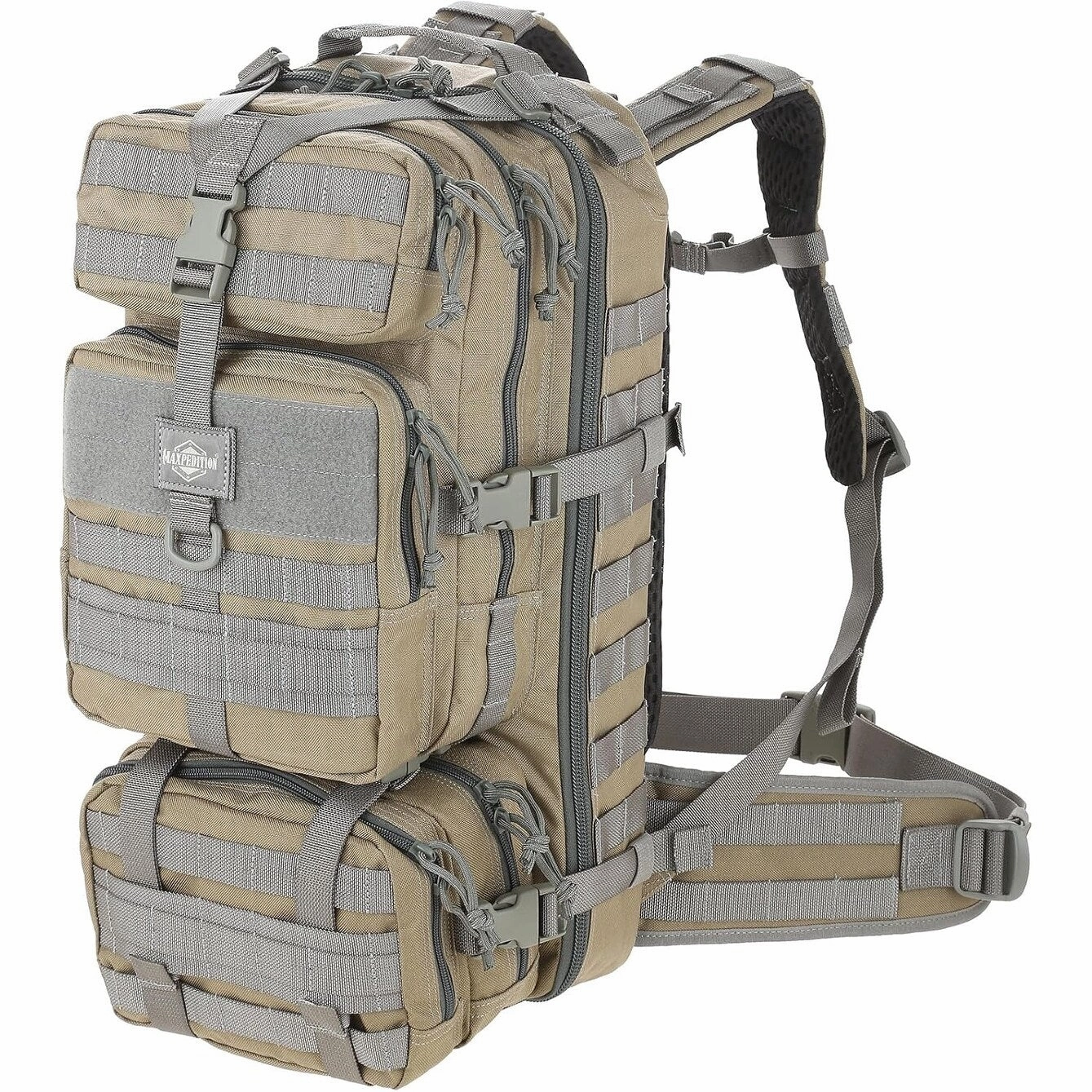 Gyrfalcon 36L Tactical Backpack, Detachable Waist, Khaki Foliage