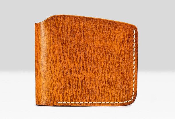 Handmade billfold wallet leather men blue green vintage wallet for men