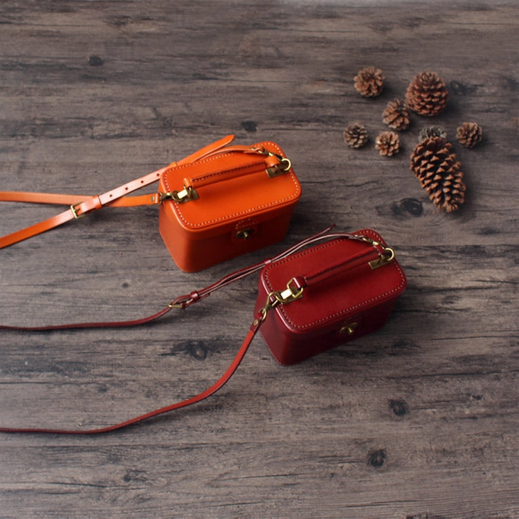 Handmade Box Purses Handbags Leather Box Bag Box Crossbody Bag Womens Box Handbags