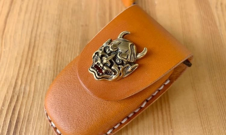 Handmade Brown Leather Audi A468X135 Mens Car Key Case Audi Car Key Holder