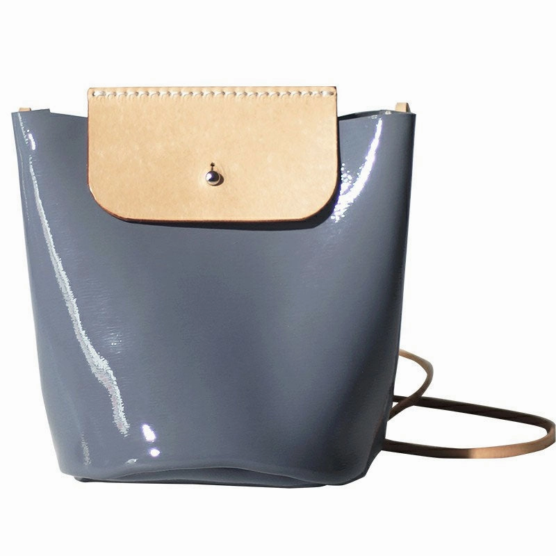 Handmade Fashion Women Leather bucket crossbody bag Barrel shoulder bag for women
