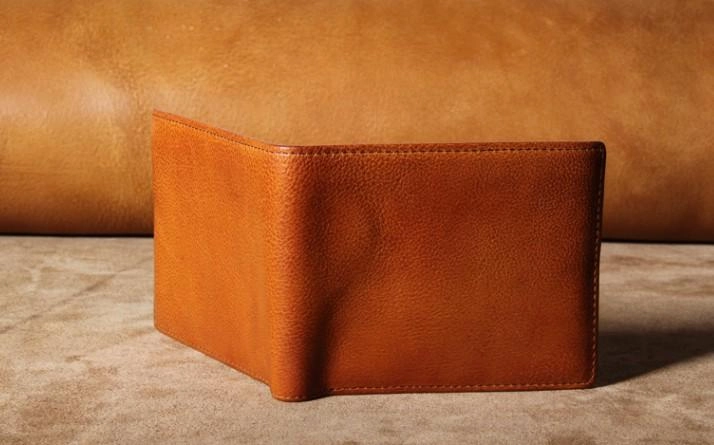 Handmade Genuine Leather Mens Cool Slim Leather Billfold Wallet Men billfold Wallets Bifold for Men