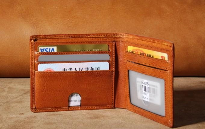 Handmade Genuine Leather Mens Cool Slim Leather Billfold Wallet Men billfold Wallets Bifold for Men