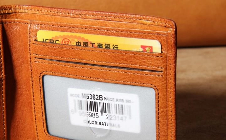 Handmade Genuine Leather Mens Cool Slim Leather Billfold Wallet Men billfold Wallets Bifold for Men
