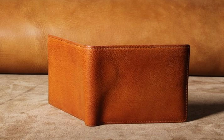 Handmade Genuine Leather Mens Cool Slim Leather Billfold Wallet Men billfold Wallets Bifold for Men