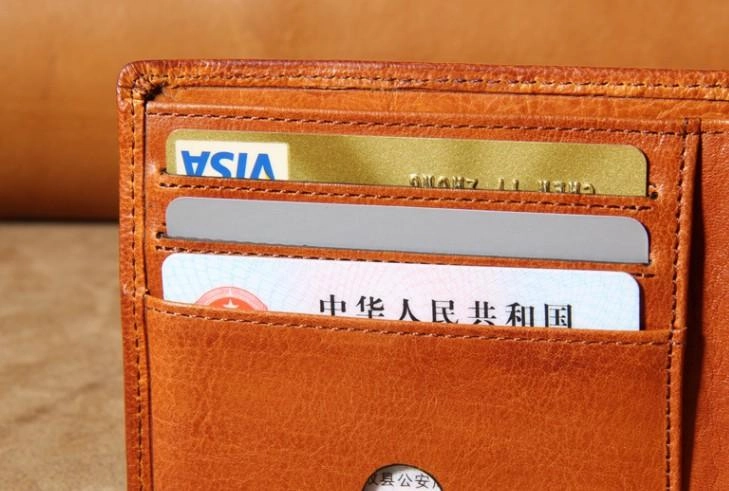 Handmade Genuine Leather Mens Cool Slim Leather Billfold Wallet Men billfold Wallets Bifold for Men