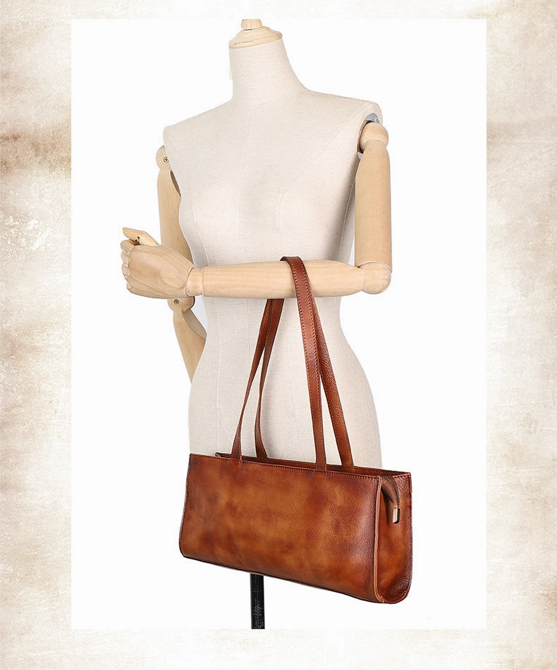 Handmade Green Leather Womens Vintage Baguette Bag Best Baguette Shoulder Bag Crossbody Purses for Ladies