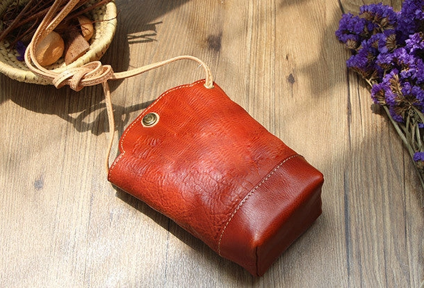 Handmade Leather bag for women leather phone bag shoulder bag crossbody bag