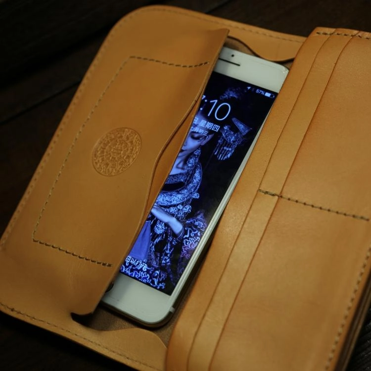 Handmade Leather Biker Wallet Mens Cool Chain Wallet Trucker Wallet with Chain