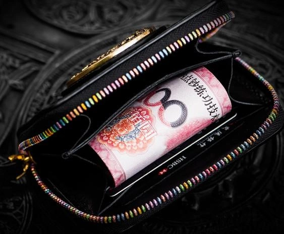 Handmade Leather Biker Wallet Mens Cool Small Chain Wallet billfold Trucker Wallet with Chain