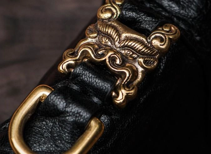 Handmade Leather Black Chain Wallet Mens Biker Wallet Cool Leather Wallet Long Wallets for Men