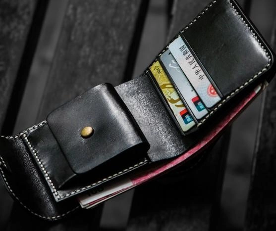 Handmade Leather Boa Skin Tooled Mens billfold Wallet Cool Small Wallet for Men