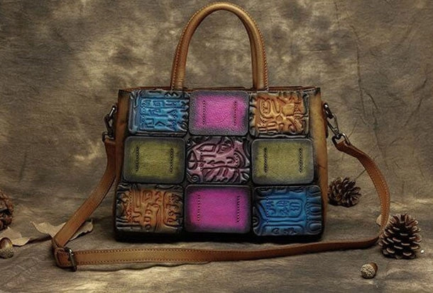 Handmade Leather crossbody purse shoulder bag for women leather messenger bag