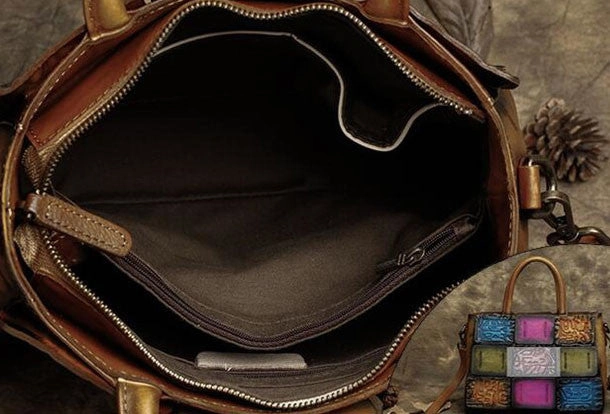 Handmade Leather crossbody purse shoulder bag for women leather messenger bag