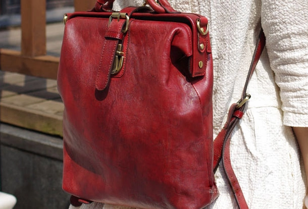 Handmade Leather Handbag Backpack Bag Crossbody Bag Shoulder Bag Purse For Women