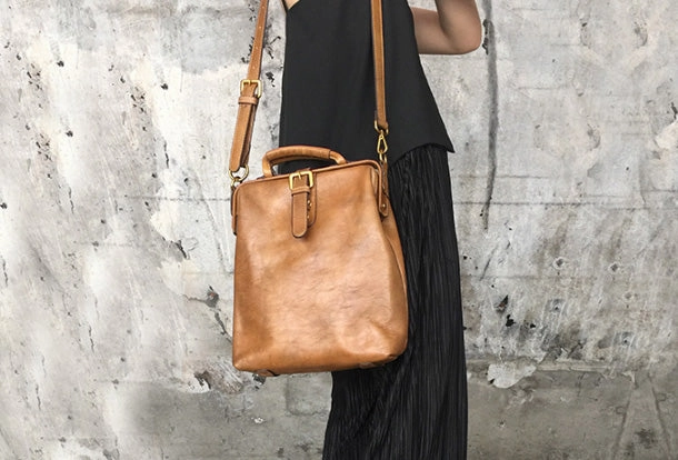Handmade Leather Handbag Backpack Bag Crossbody Bag Shoulder Bag Purse For Women