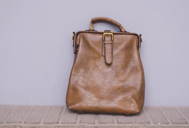 Handmade Leather Handbag Backpack Bag Crossbody Bag Shoulder Bag Purse For Women