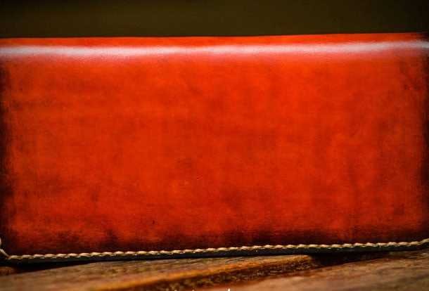 Handmade leather lion biker wallet clutch zip long wallet brown  leather men phone