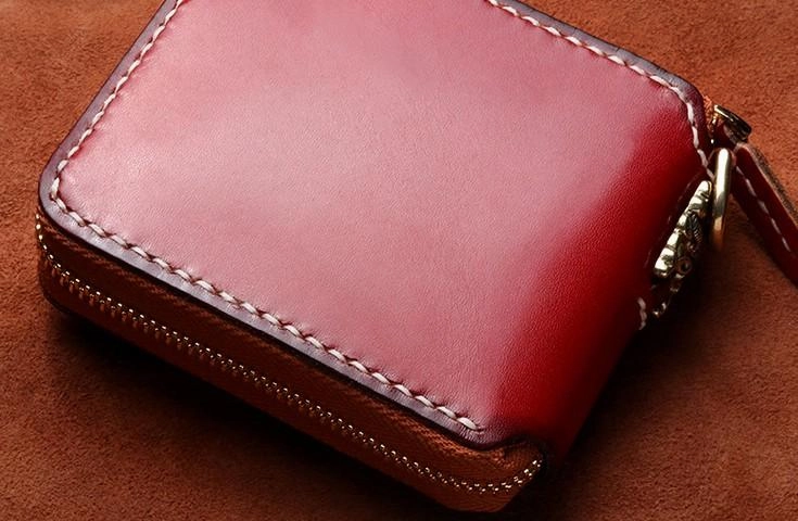 Handmade Leather Mens Biker Chain Wallet Cool Leather Wallet Small Chain Wallets for Men