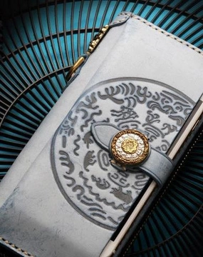 Handmade Leather Mens Chain Biker Wallet Cool Leather Wallet Long Phone Wallets for Men
