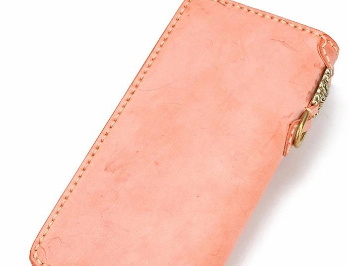Handmade Leather Mens Chain Biker Wallet Cool Leather Wallet Long Phone Wallets for Men